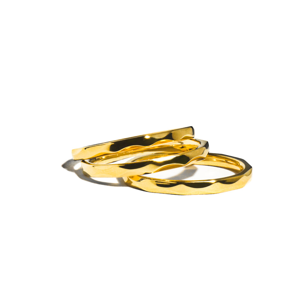 18k gold plated cutting ring