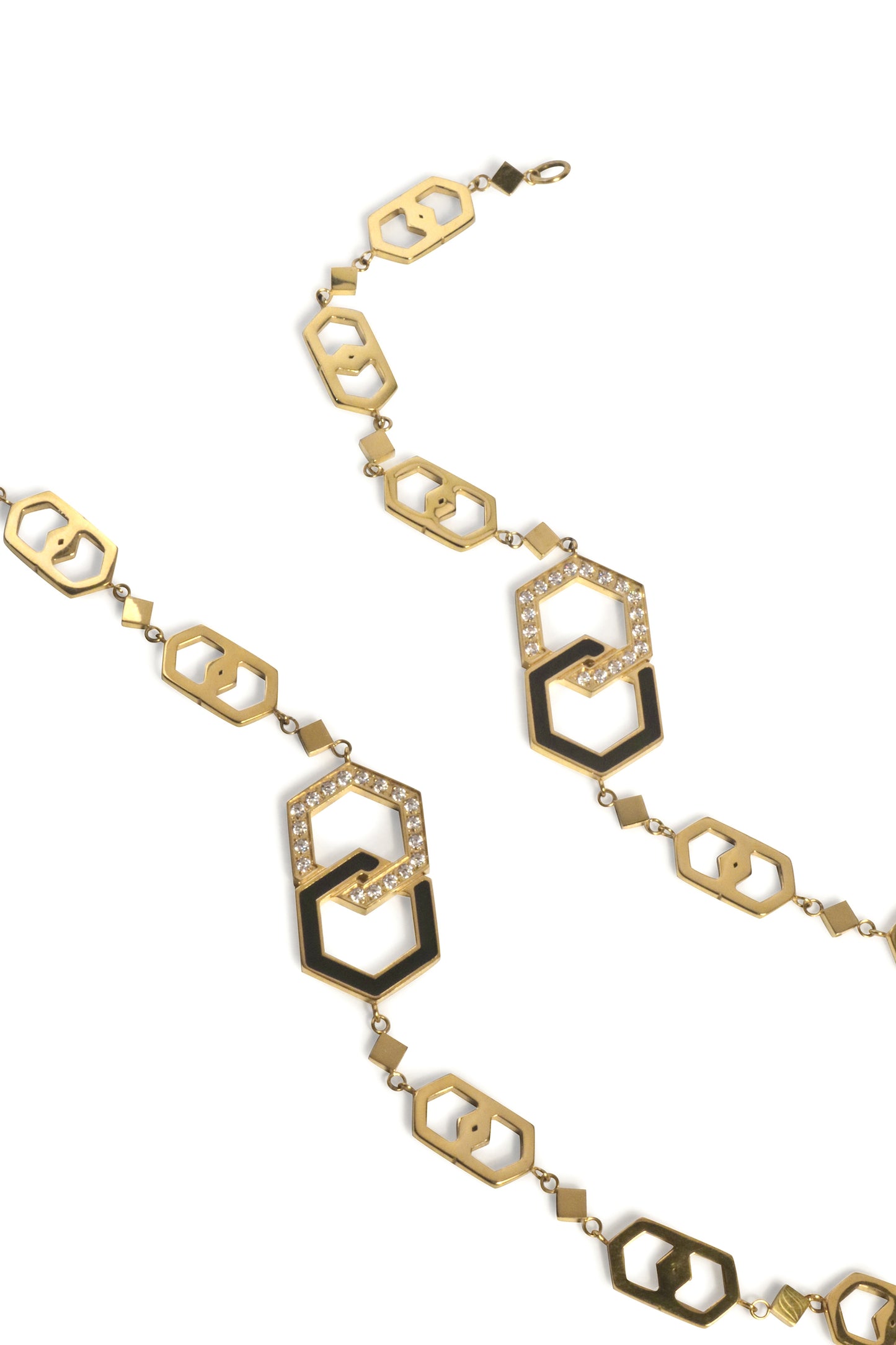 Original Handmade Double Rhombus Shape Moissanite Chain With Extender necklace/bracelet