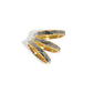 18k gold plated double color ring