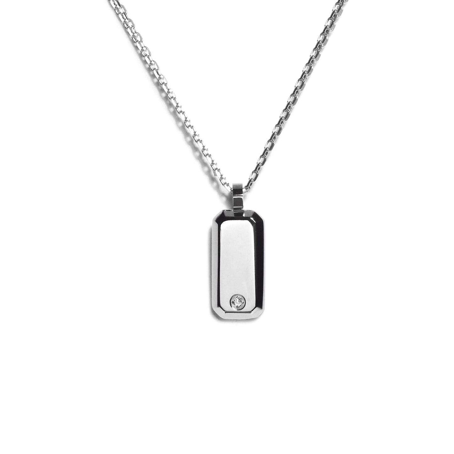 ZY-103  Rectangular Moissanite Necklace