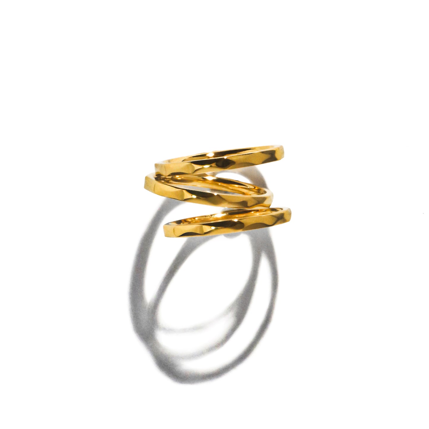 18k gold plated cutting ring