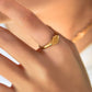 18k gold plated rhombus shape ring