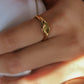 18k gold plated rhombus shape ring