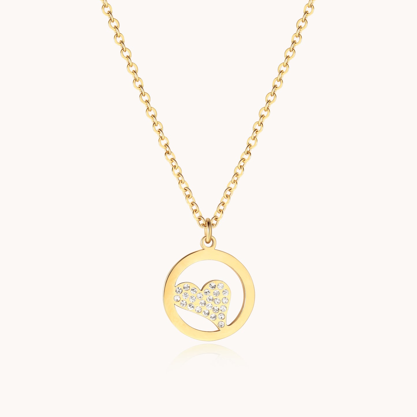 ZY-055 Sparkling heart shape necklace