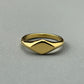 18k gold plated rhombus shape ring