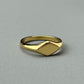 18k gold plated rhombus shape ring