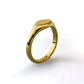 18k gold plated rhombus shape ring